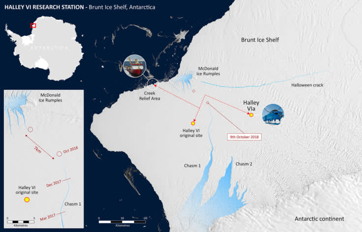 relocation of halley research station